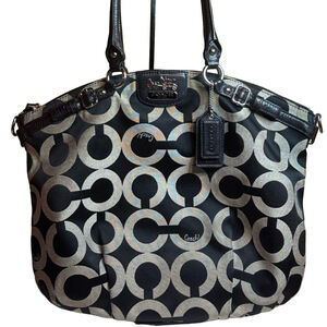 Coach Black and Gray Shoulder Bag
